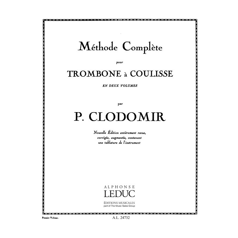 Méthode Complète de Trombone, Vol.1 - Pierre-François Clodomir