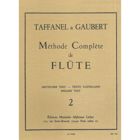 Méthode complète de flûte, vol. 2 - Paul Taffanel