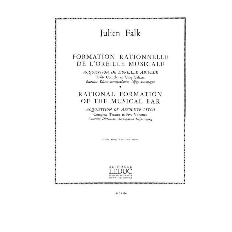 Formation Rationnelle De l'Oreille Musicale Vol. 3 - Falk