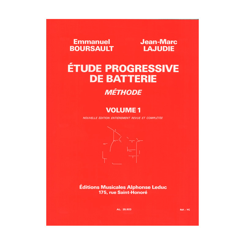 Etude Progressive de Batterie 1 -  Boursault,  Lajudie