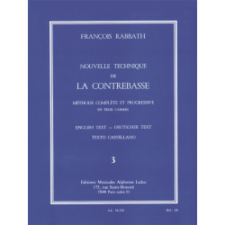 Nouvelle Technique de la Contrebasse, Cahier 3 - François Rabbath