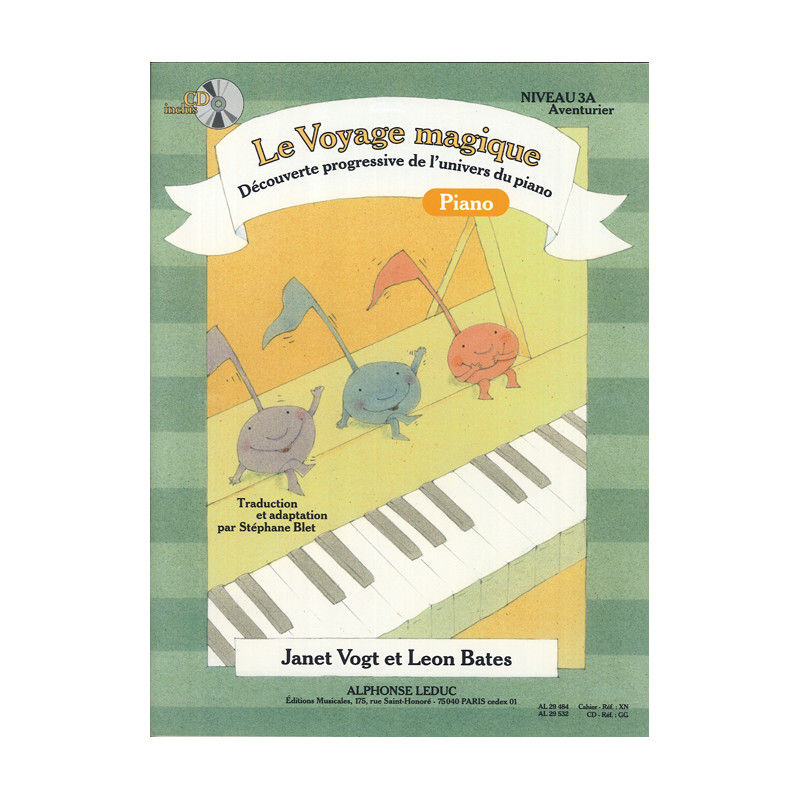 Le Voyage Magique - Niveau 3A Aventurier - Janet Vogt, Leon Bates - Piano (+ audio)