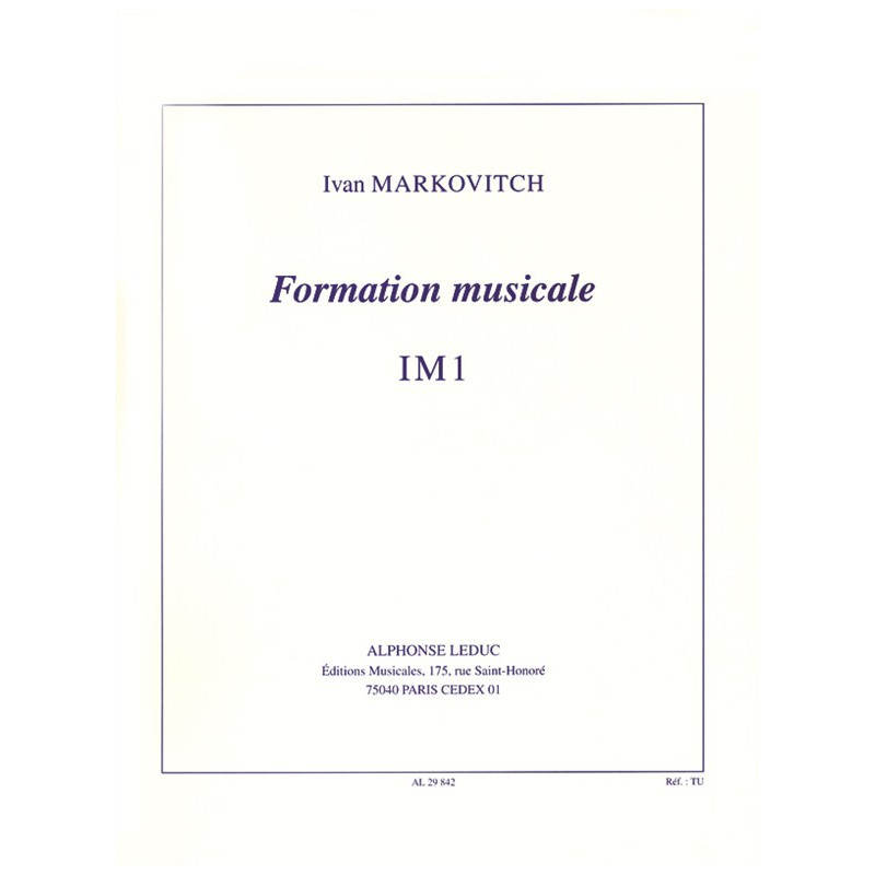 Music Theory - IM1 - Ivan Markovitch