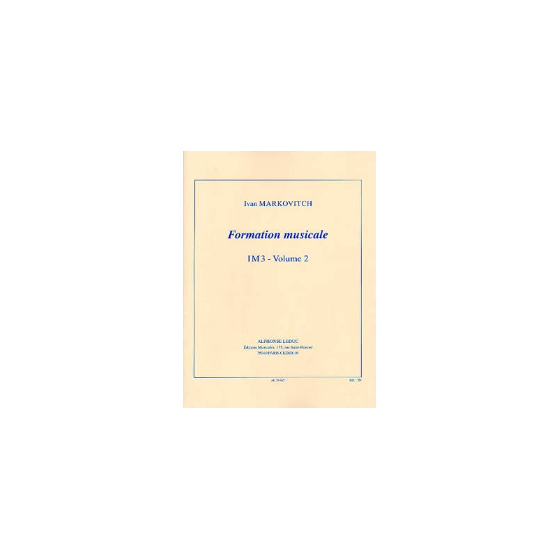 Formation Musicale Im3 Volume 2 - Markovitch