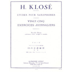 25 Exercises Journaliers - Hyacinthe-Eléonore Klosé - Saxophone