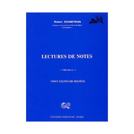 Lectures De Notes 20 Leçons De Solfège Vol. 2 - Soubeyran