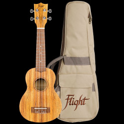 Flight DUS322 - ukulele soprano - Zebrawood (+ housse)