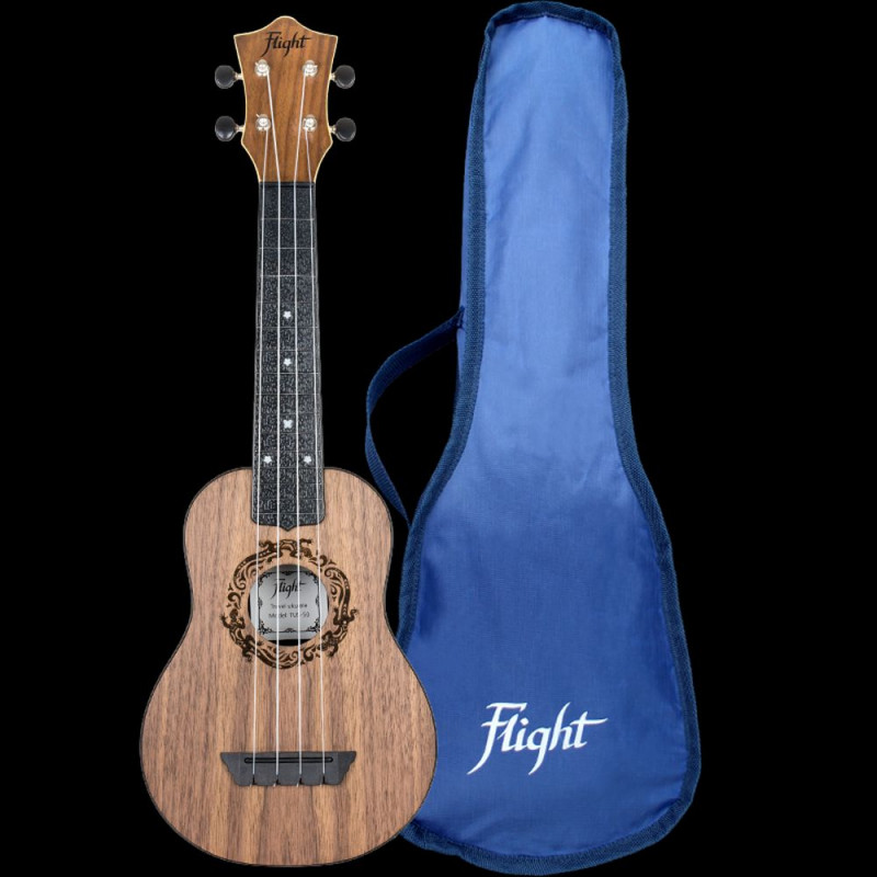 Flight TUS50 - ukulele travel en ABS - Walnut