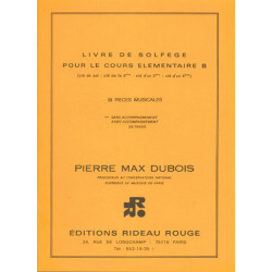 Livre de Solfège : Cours élémentaire B - Pierre-Max Dubois