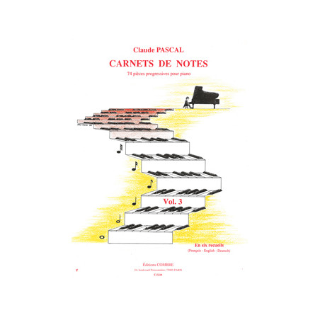 Carnets de notes Vol.3 - Claude Pascal