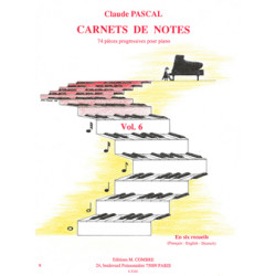 Carnets de notes Vol.6 - Claude Pascal