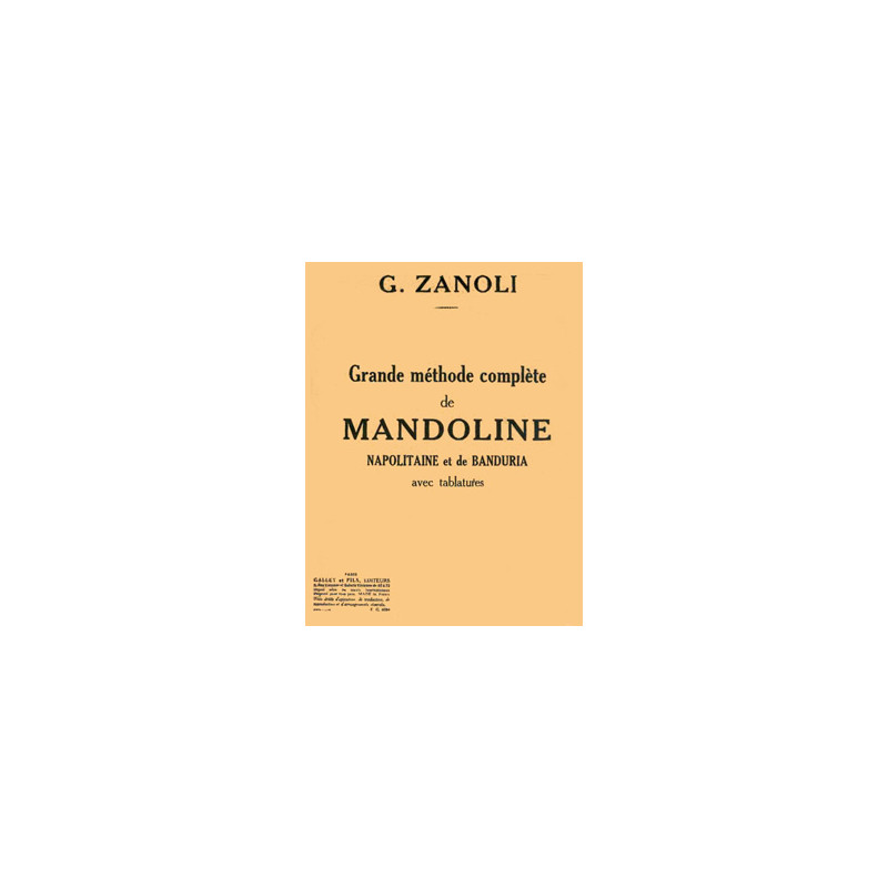 Méthode complète de mandoline - G. Zanoli