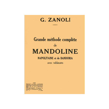 Méthode complète de mandoline - G. Zanoli
