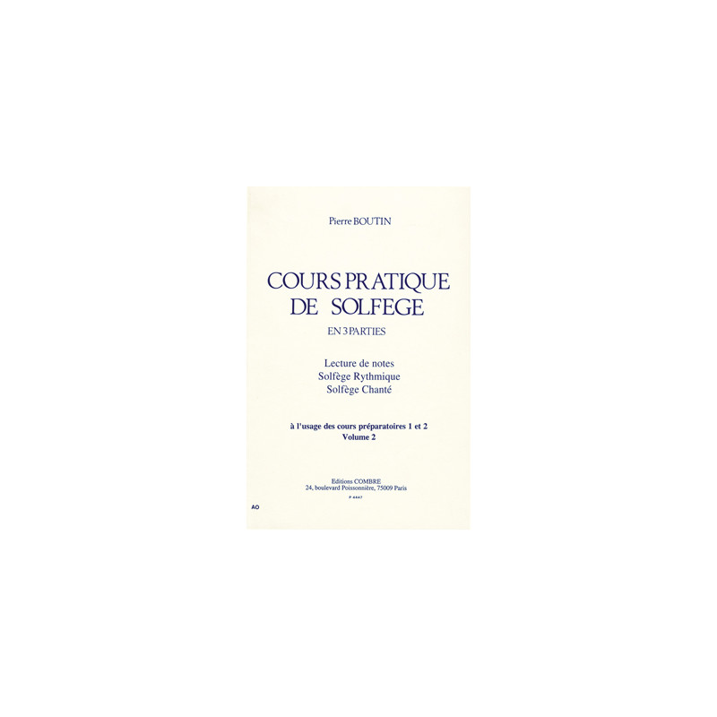 Cours pratique de solfège Vol.2 - Pierre Boutin