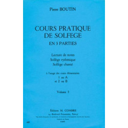 Cours pratique de solfège Vol.3 - Pierre Boutin