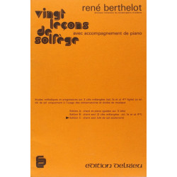 Leçons de solfège Vol.C en clé de sol - René Berthelot