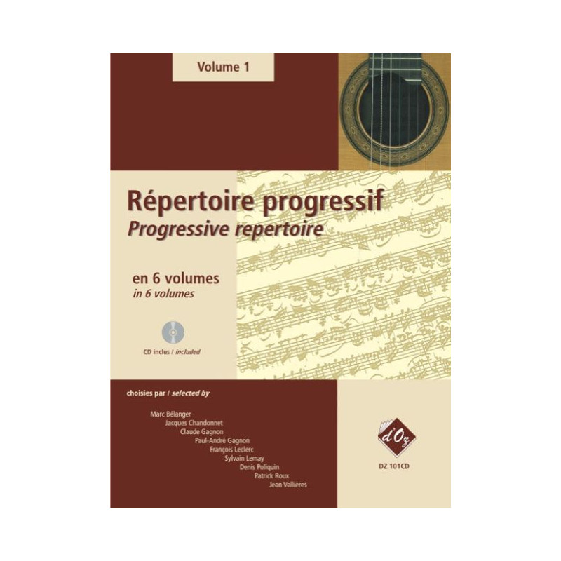 Répertoire progressif pour la guitare, vol. 1 (+ audio)