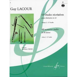 60 Etudes Recreatives - G. Lacour (+ audio) - Clarinette