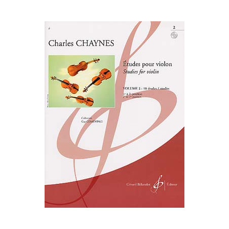 Etudes Pour Le Violon Vol.2 : 18 Etudes (2E Cycle) - Charles Chaynes (+ audio)