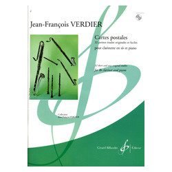 Cartes Postales - Jean-François Verdier - Clarinette et Piano (+ audio)
