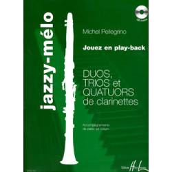 Jazzy-mélo - Michel Pellegrino - 2 to 4 Clarinets and Piano (+ audio)