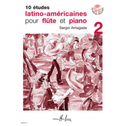 10 Etudes latino américaines 2 - S Arrigada - Flûte Traversière et Piano (+ audio)