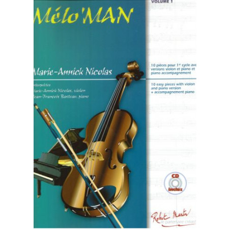 Mélo Man - Marie Annick Nicolas - Violon et Piano (+ audio)