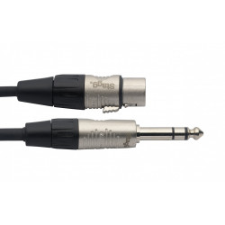 Stagg NAC1PSXFR - Câble audio d'un mètre, jack stéréo, série N