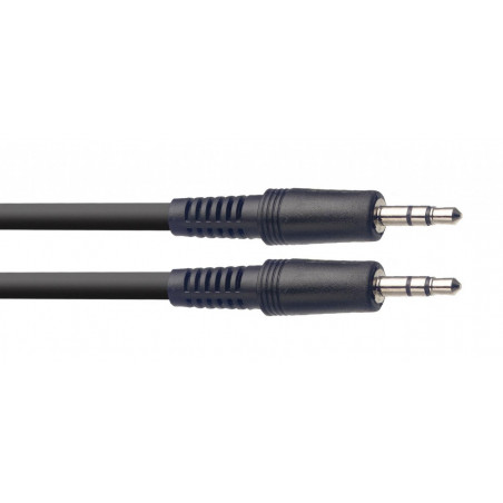 Stagg SAC2MPSMPSB - Câble audio, mini jack/mini jack (m/m), 2 m