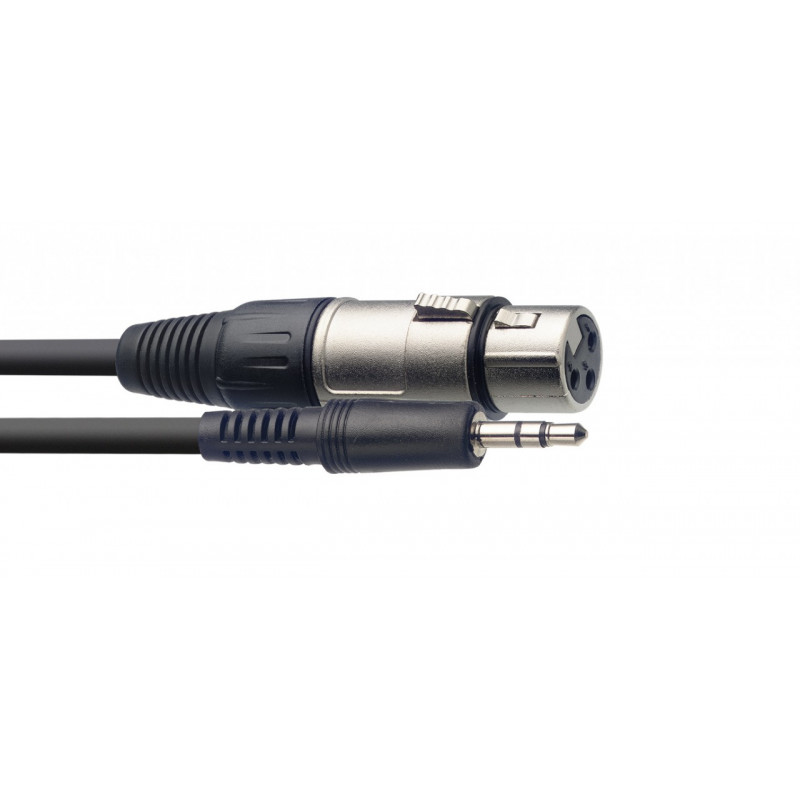 Stagg SAC3MPSBXF - Câble audio, XLR/mini jack (f/m), 3 m