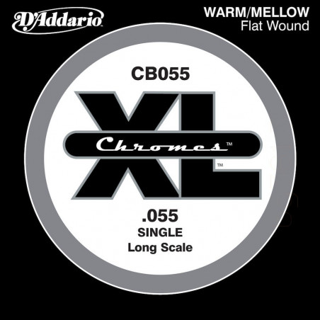 D'Addario Chromes CB055, longue, .055 - Corde au détail guitare basse