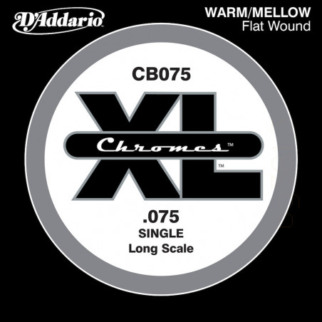 D'Addario Chromes CB075, longue, .075 - Corde au détail guitare basse