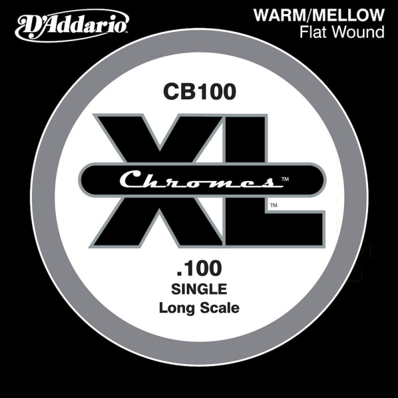 D'Addario Chromes CB100, longue, .100 - Corde au détail guitare basse