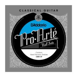 D'Addario CBH-3T Pro-Arte Hybrid Carbon Jeu de 3 cordes aigues pour guitare classique - forte