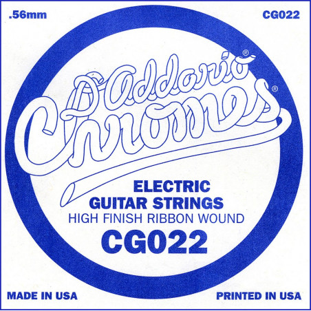 D'Addario CG022, .022 - Corde au détail guitare électrique - filet plat