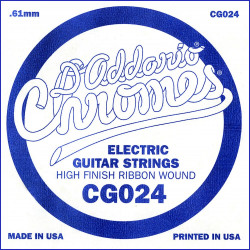 D'Addario CG024, .024 - Corde au détail guitare électrique - filet plat