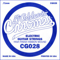 D'Addario CG028, .028 - Corde au détail guitare électrique - filet plat