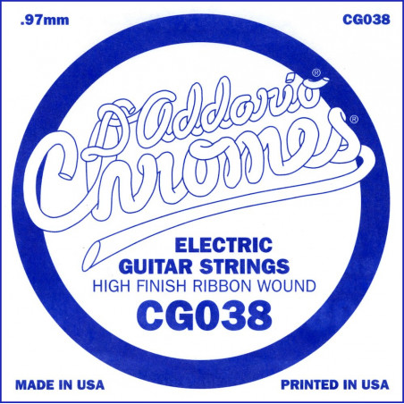 D'Addario CG038, .038 - Corde au détail guitare électrique - filet plat
