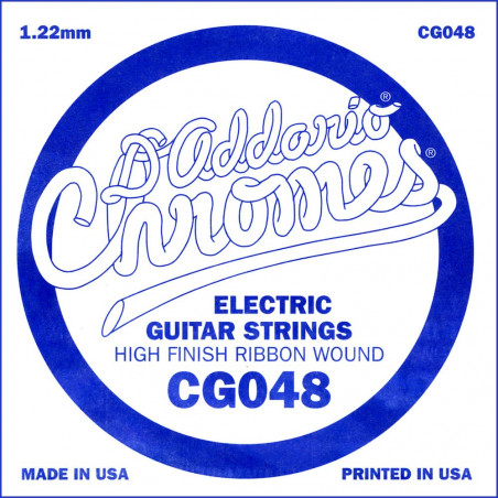 D'Addario CG048, .048 - Corde au détail guitare électrique - filet plat