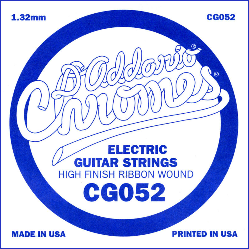 D'Addario CG052, .052 - Corde au détail guitare électrique - filet plat