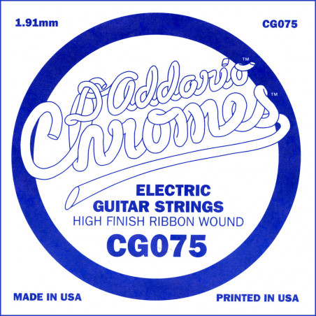 D'Addario CG075, .075 - Corde au détail guitare électrique - filet plat