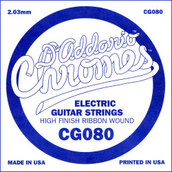 D'Addario CG080, .080 - Corde au détail guitare électrique - filet plat