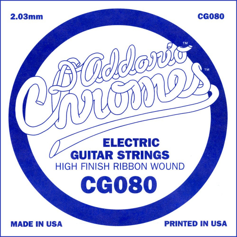 D'Addario CG080, .080 - Corde au détail guitare électrique - filet plat