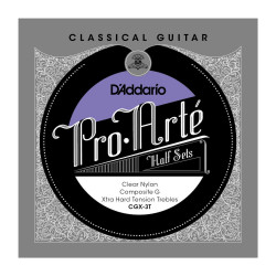 D'Addario CGX-3T Pro-Arte Clear Nylon Jeu de 3 cordes aigues pour guitare classique - extra forte