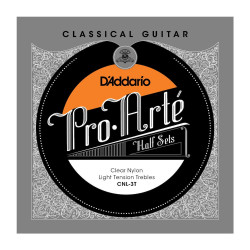 D'Addario CNL-3T Pro-Arte Clear Nylon Jeu de 3 cordes aigues pour guitare classique - légère