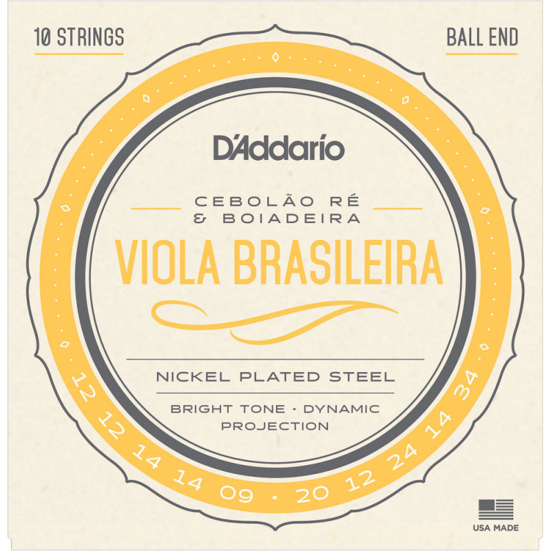 D'Addarrio EJ82A - Jeu cordes Viola Brasileira (Cebolao Re et Boiadeira