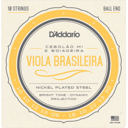 D'Addario EJ82C - Jeu cordes Viola Brasileira (Cebolao Mi et Boiadeira)