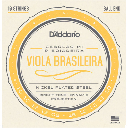 D'Addario EJ82C - Jeu cordes Viola Brasileira (Cebolao Mi et Boiadeira)