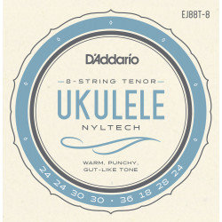 D'Addario EJ88T-8 Nyltech, 8 cordes ténor - Cordes pour ukulélé