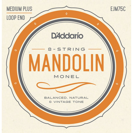 D'Addario EJM75 Monel Medium, 11-41 - jeu de cordes mandoline